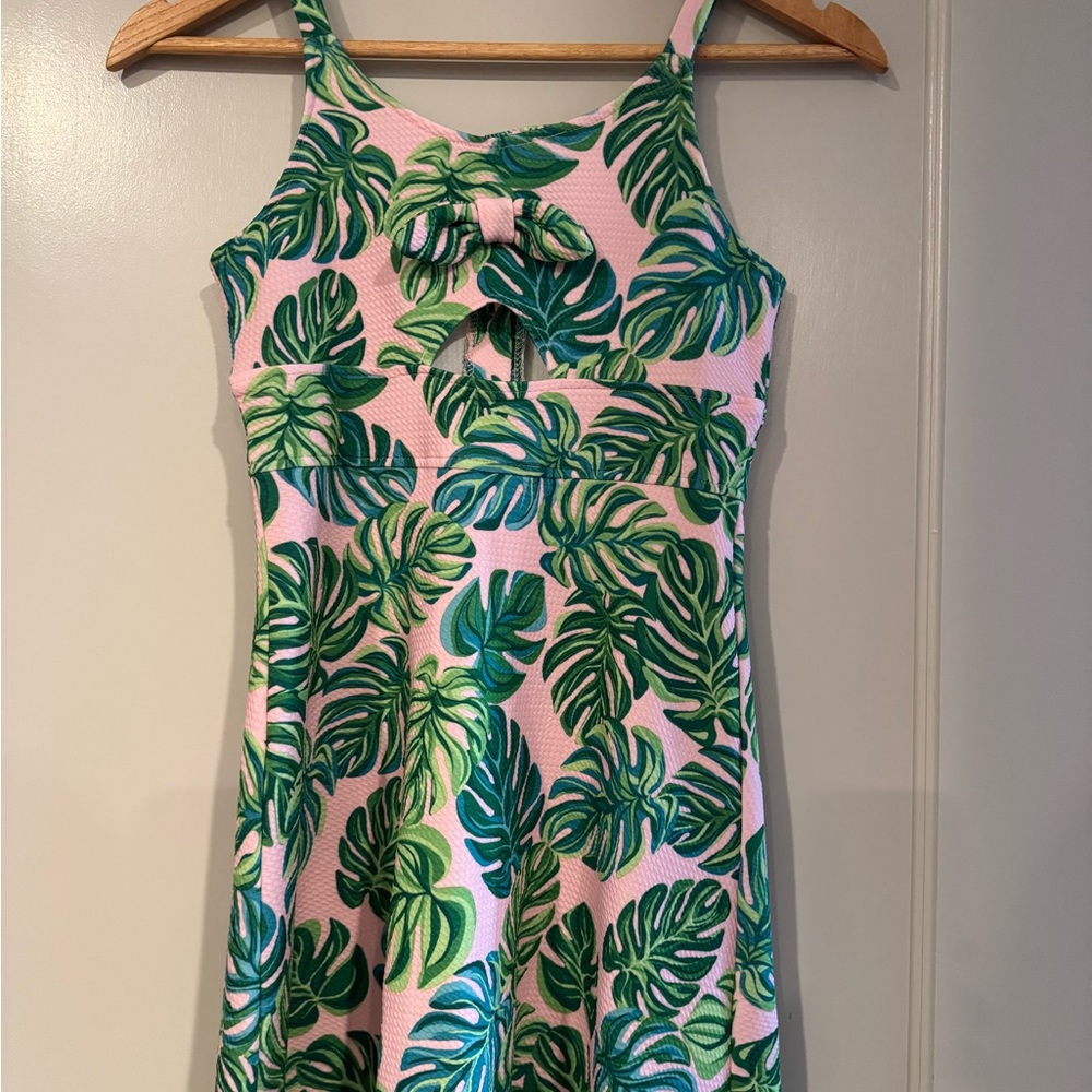 Tropical Leaf Print Dress